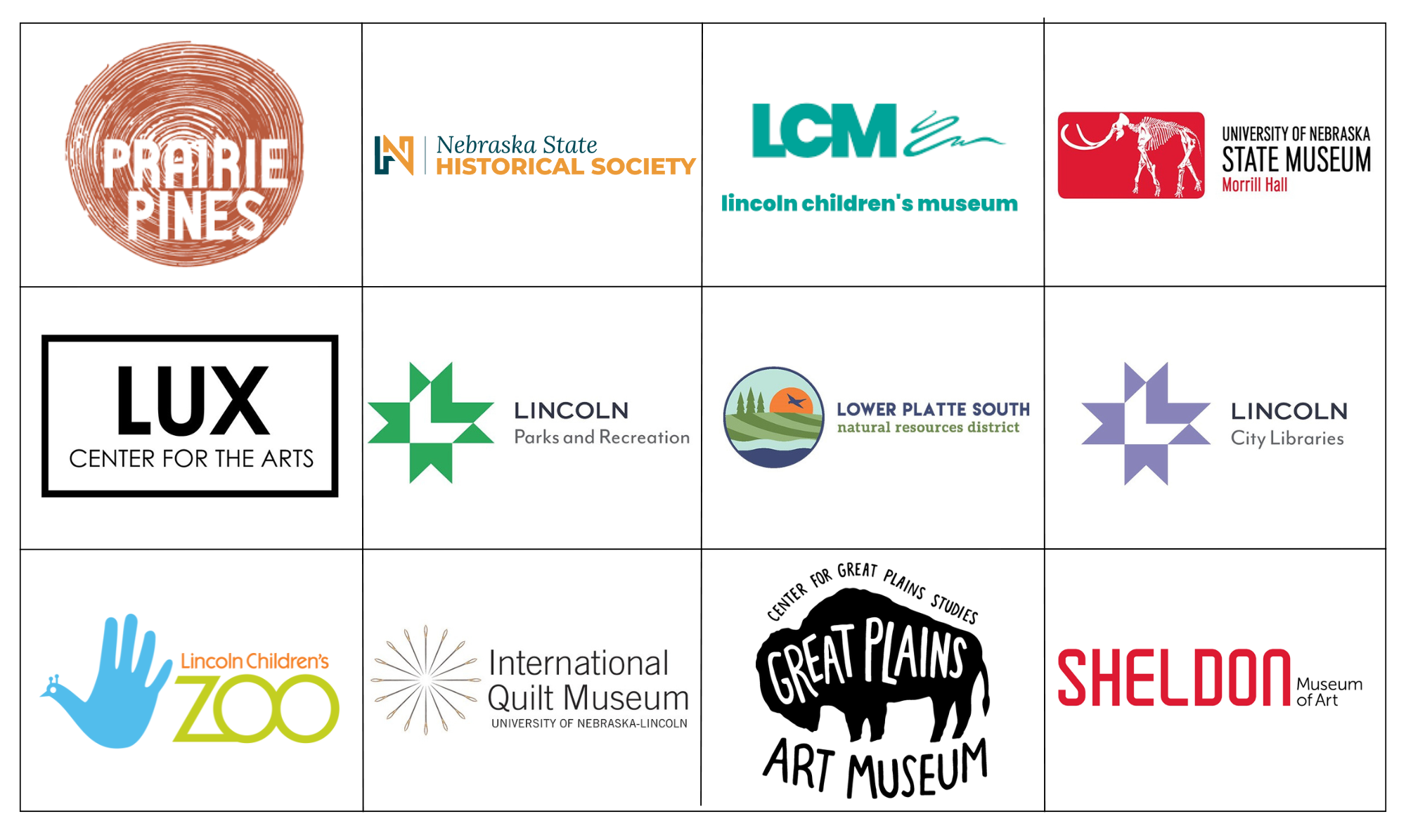 grid of partners logos